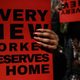 Activists, supporters, and members of the homeless community attend a protest calling for greater access to housing and better conditions at homeless shelters, outside City Hall in New York City on March 18, 2022.